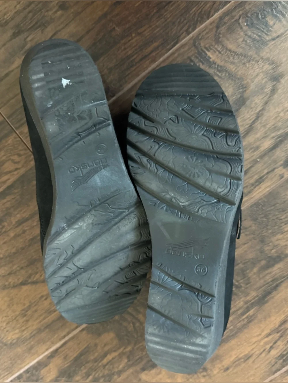 Dansko Clio Black Nubuck Leather‎ Wedge Shoes Size 36